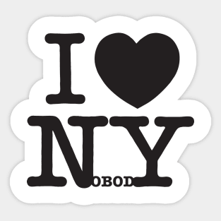 I_Love_Nobody Sticker